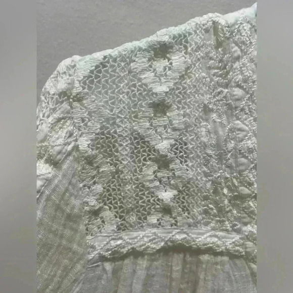 Free People Carry Me Away Gauze Peasant Boho Women's Top Size M - Picture 6 of 11